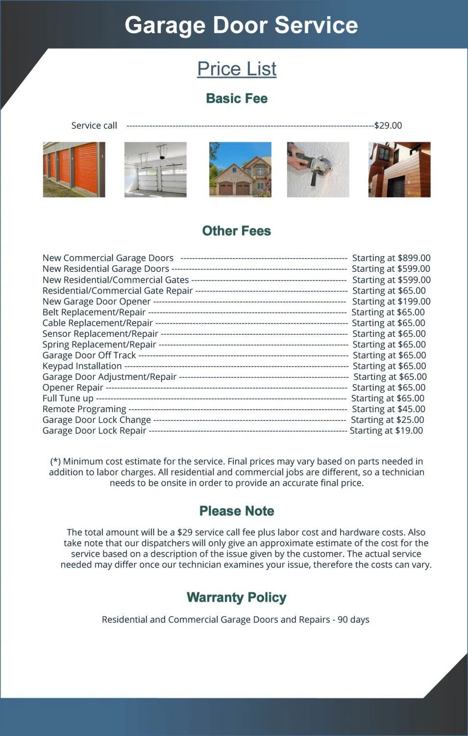 Exclusive Garage Door Service Los Angeles, CA 323-484-1415